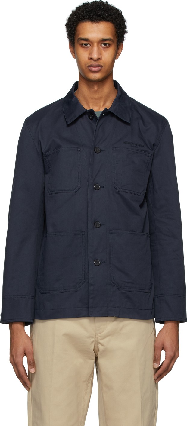 Maison Kitsune Navy Worker Jacket