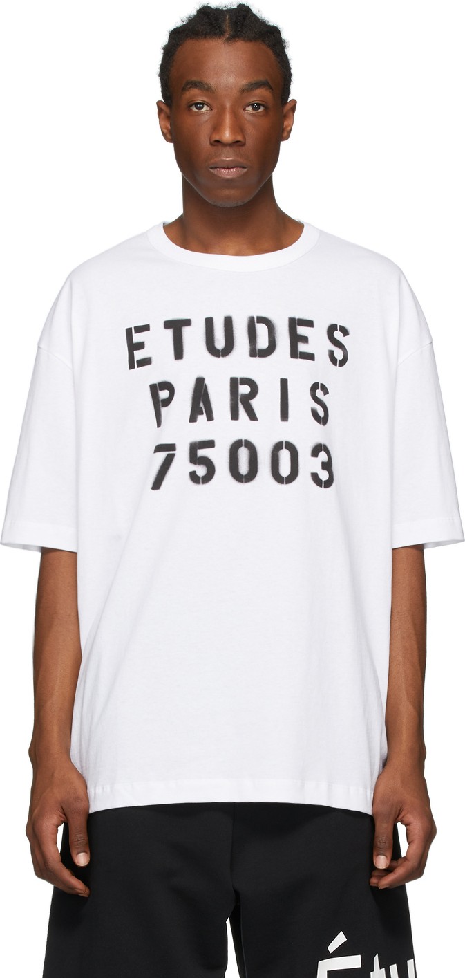 Etudes White Museum Stencil T-Shirt