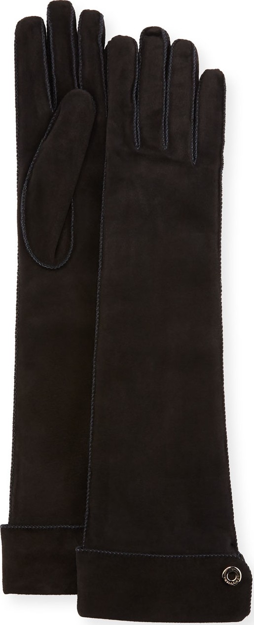 Loro Piana Jacqueline Theatre Suede Gloves