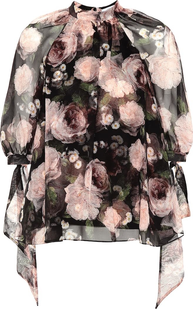 Erdem Nayla printed silk blouse
