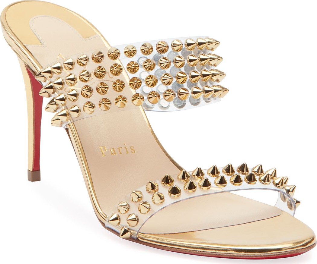 Christian Louboutin Spikes Only Studded Red Sole Mules
