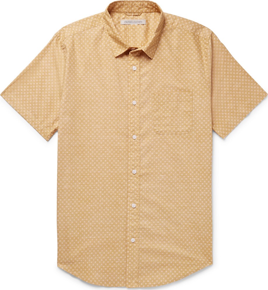 Outerknown S.E.A. Printed Organic Cotton and Hemp-Blend Shirt