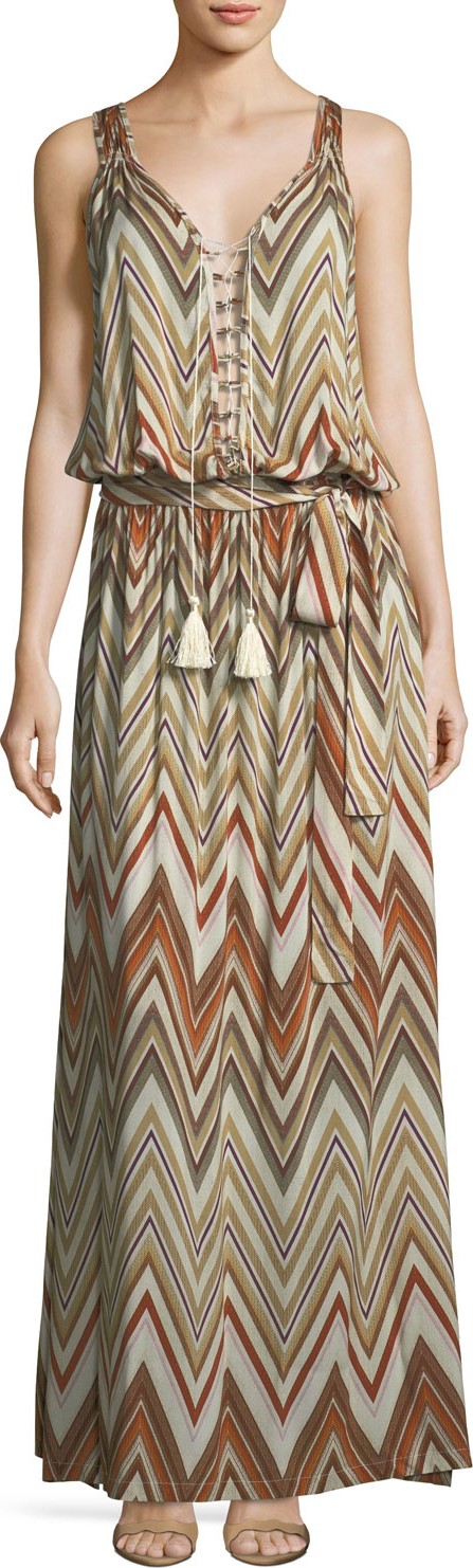 Melissa Odabash Jacquie Tie-Front Zigzag Coverup Dress
