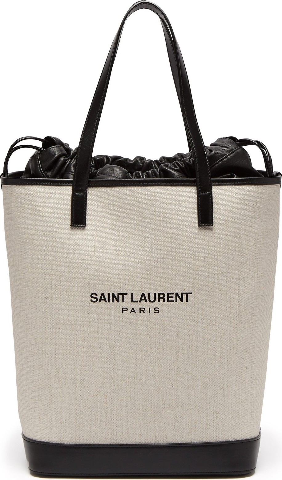 Saint Laurent Teddy drawstring canvas tote