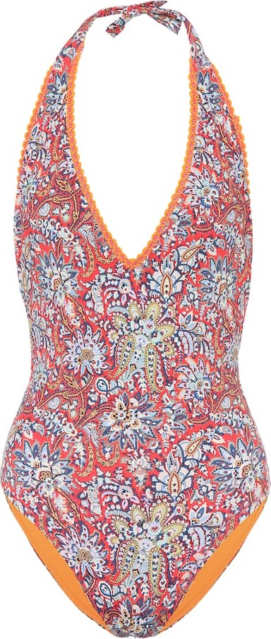 Etro Paisley-print halterneck swimsuit