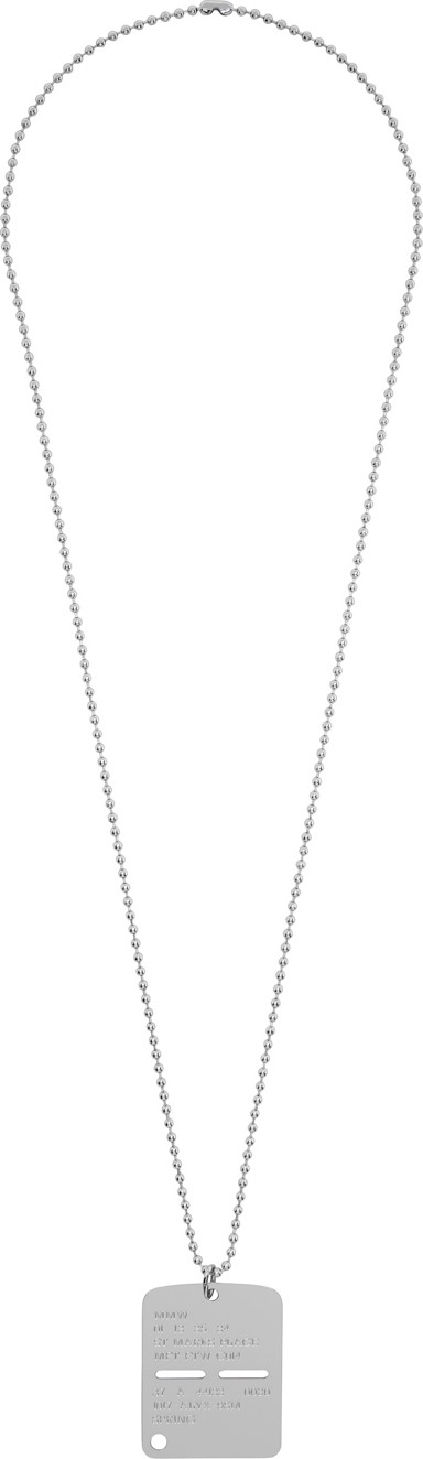 1017 ALYX 9SM Silver Military Tag Necklace