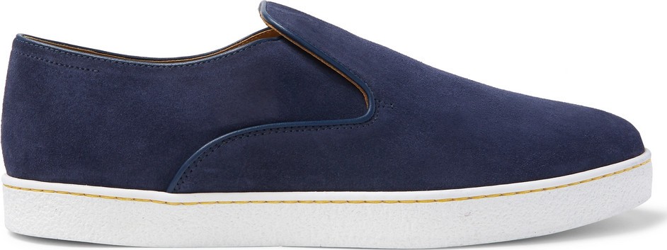 John Lobb Haven Suede Slip-On Sneakers