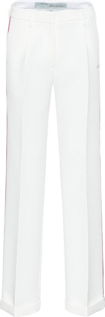 Off White High-rise wide-leg pants