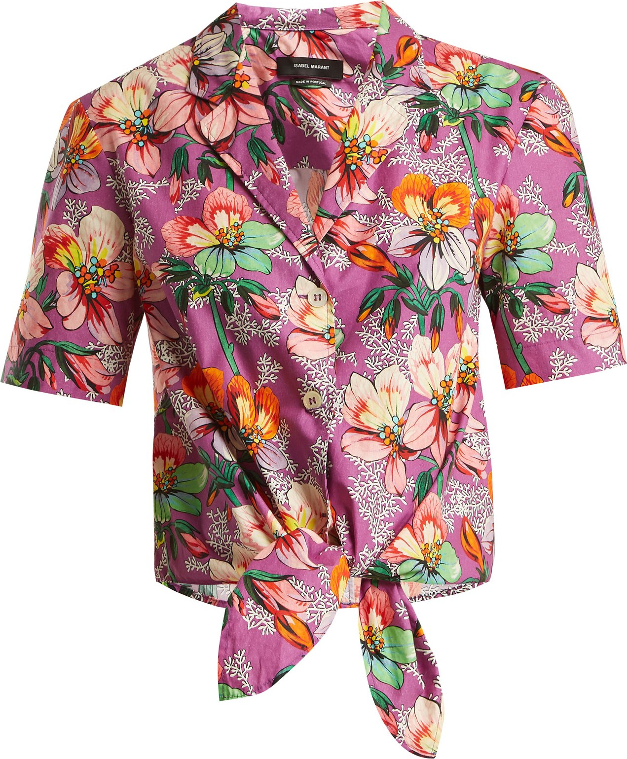 Isabel Marant Nelia floral-print tie-waist shirt