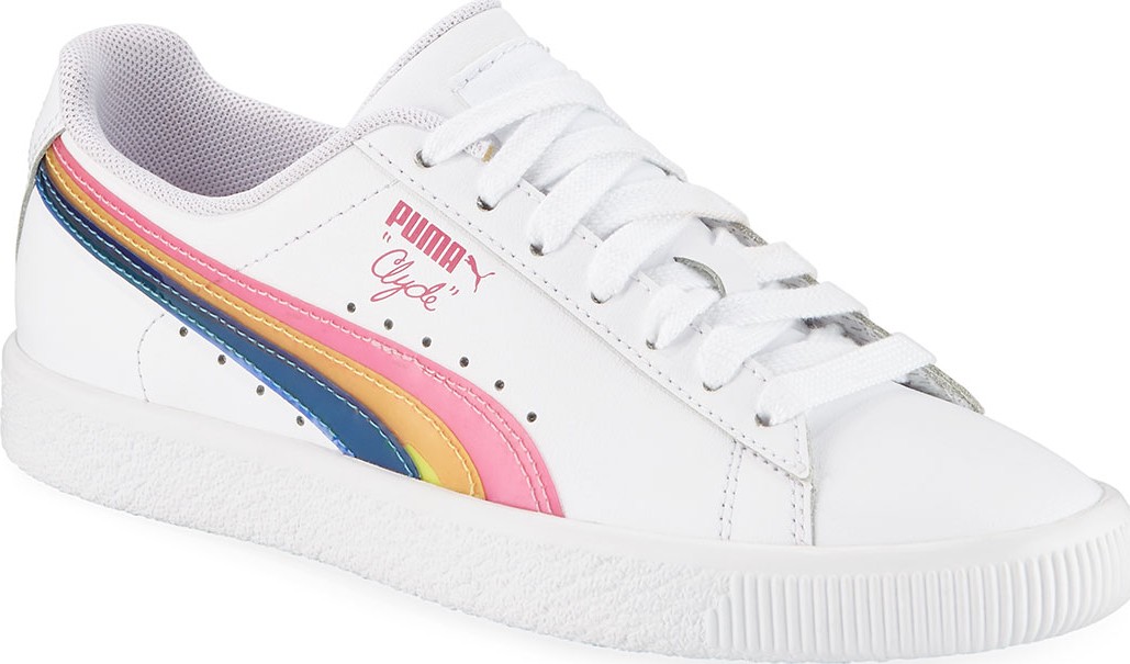 PUMA Clyde 90s Low-Top Leather Sneakers