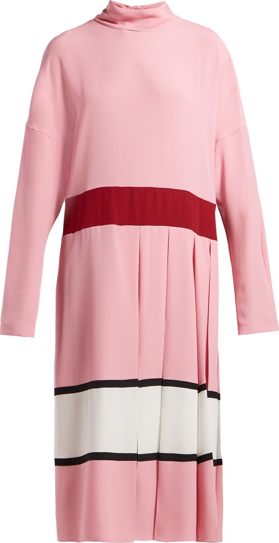 Marni High-neck pleated midi dress