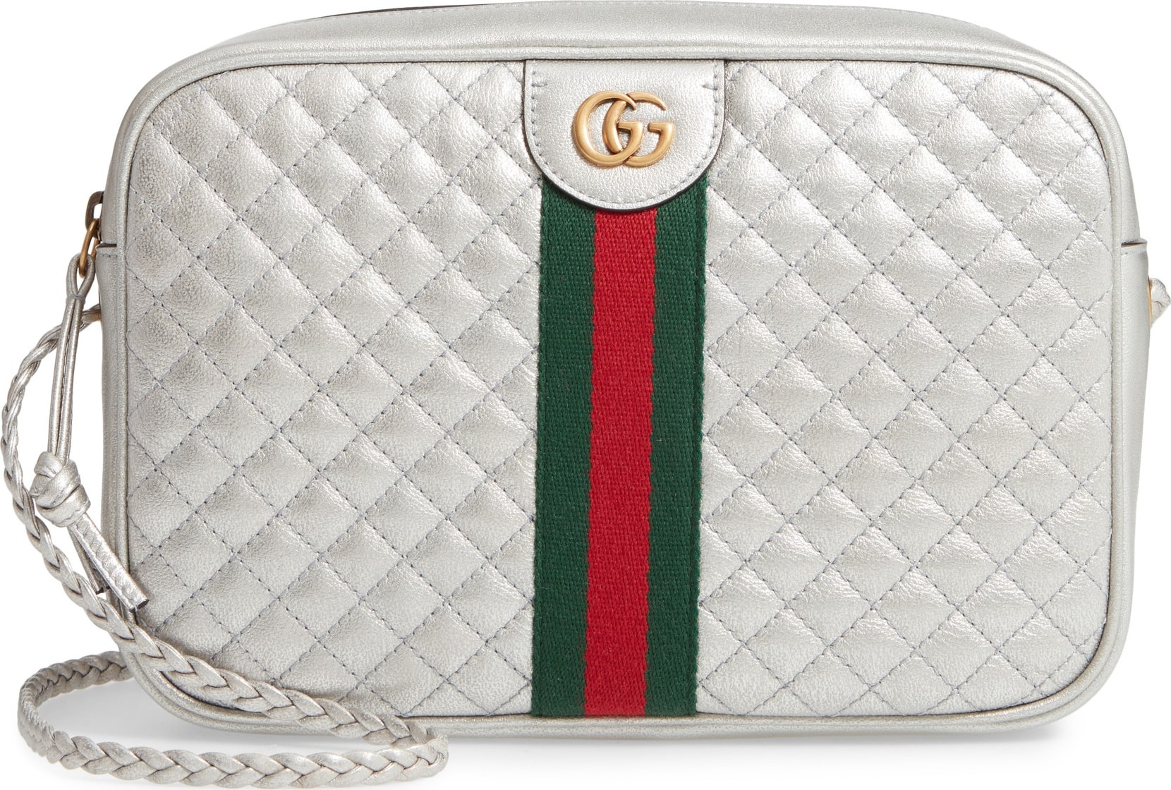 Gucci Small Quilted Metallic Leather Shoulder Bag