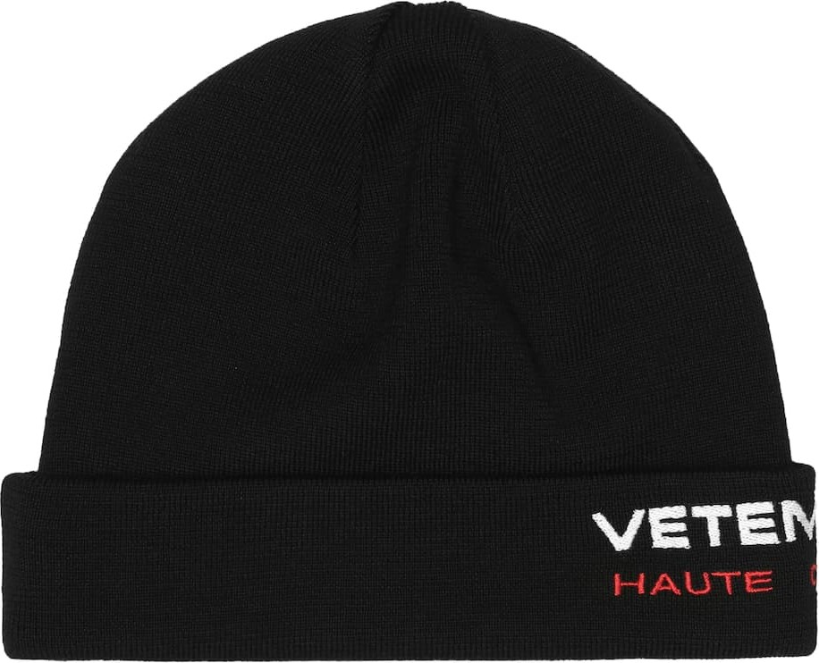 Vetements Logo merino-wool beanie