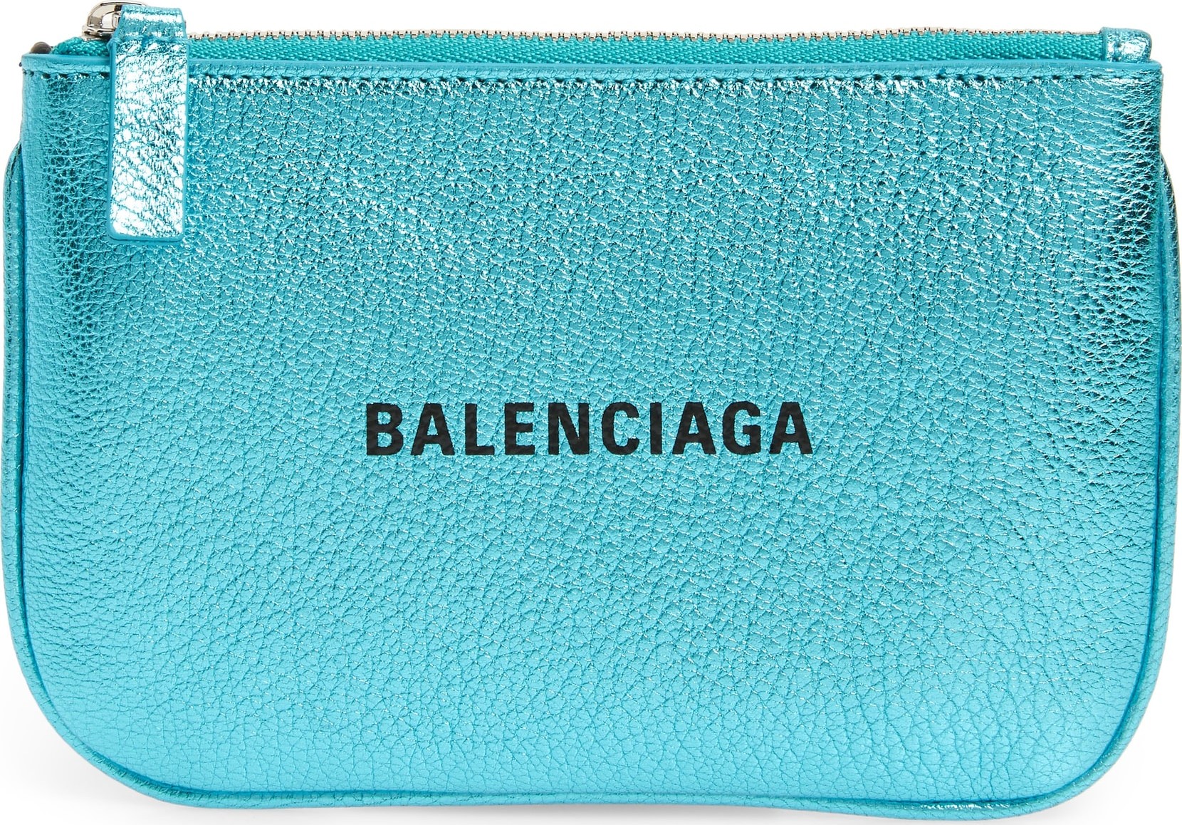 Balenciaga Small Everyday Metallic Leather Pouch