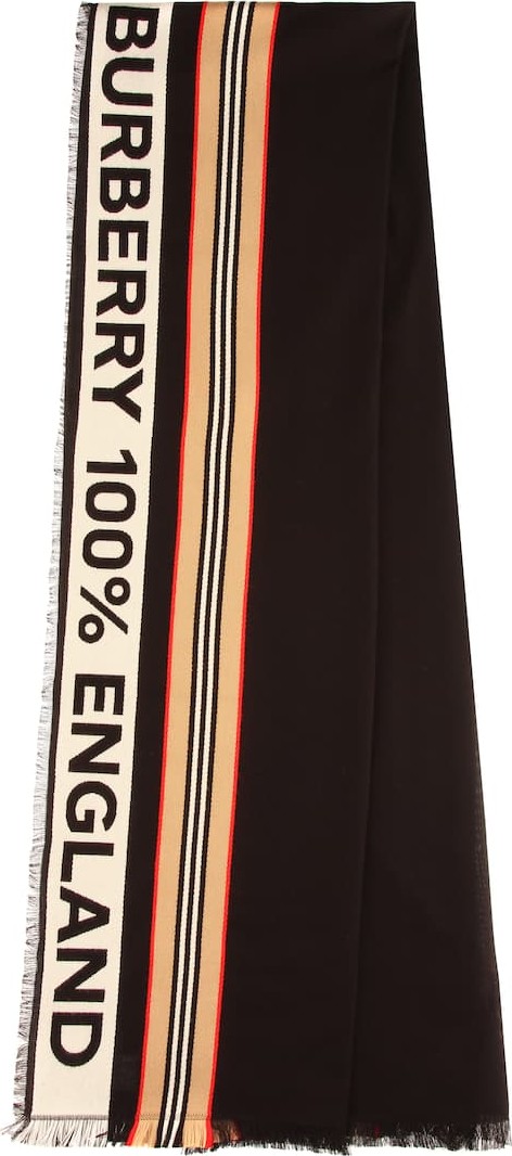 Burberry London England Icon Stripe cotton scarf