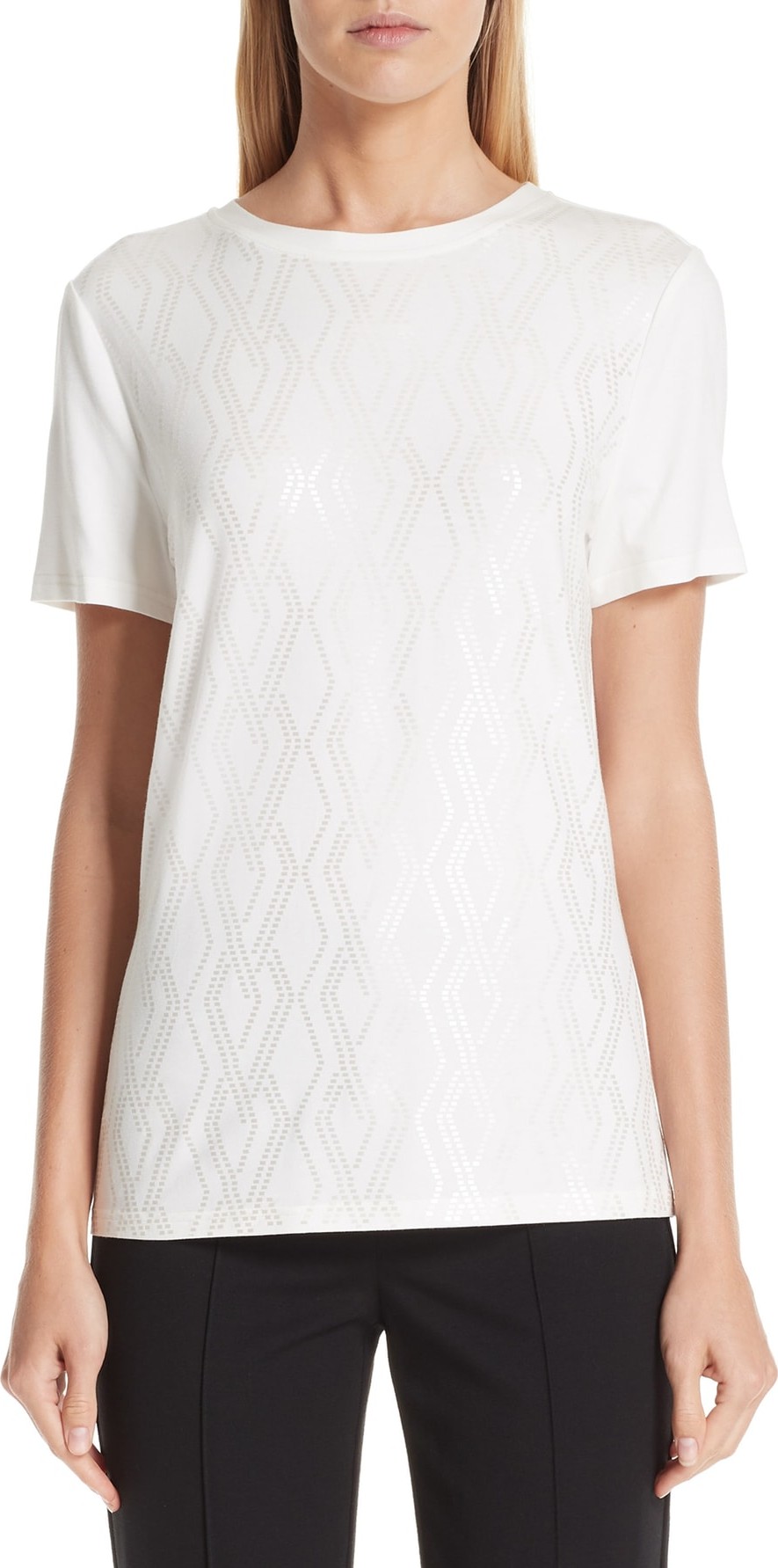 St. John Print Jersey Tee