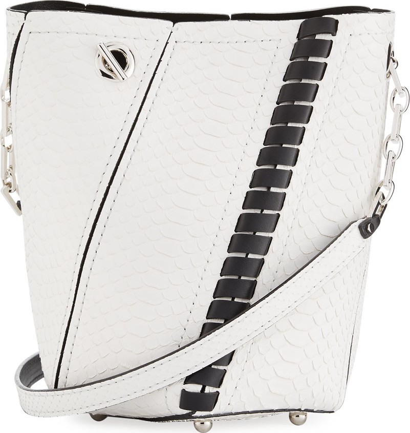 Proenza Schouler Hex Mini Whipstitch Python Bucket Bag