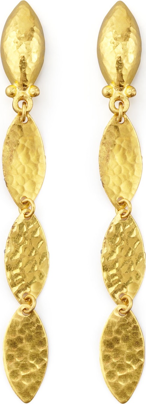 GURHAN Willow 24k Leafy Drop Earrings