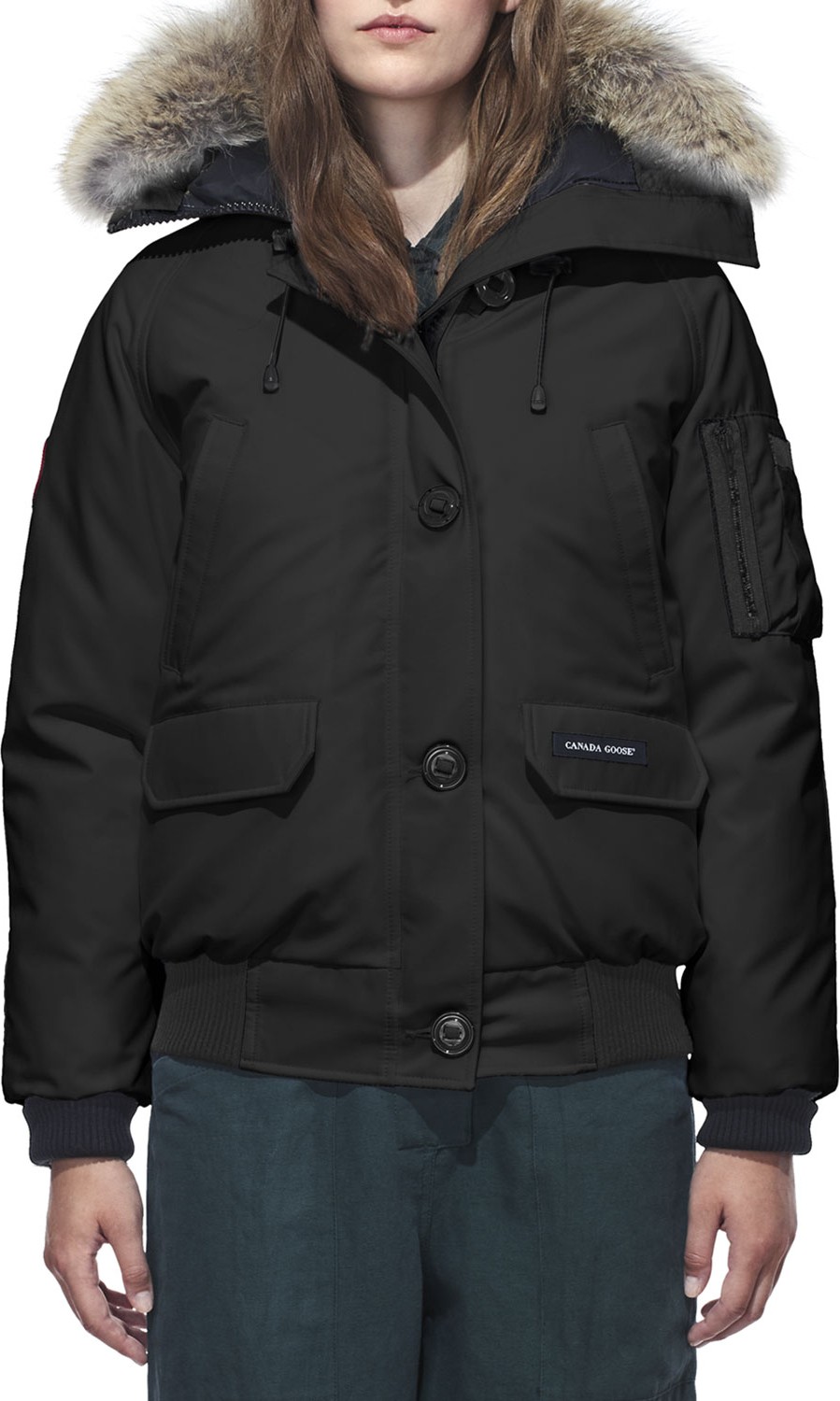 Canada Goose Chilliwack Down Bomber Jacket w/ Fur Hood