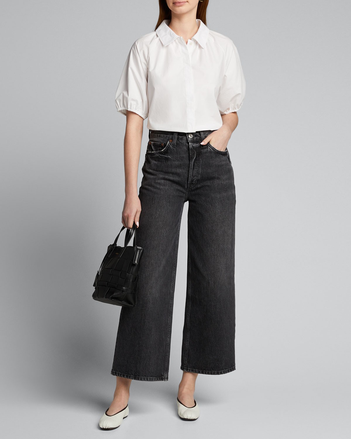Jason Wu Button-Down Raglan-Sleeve Shirt