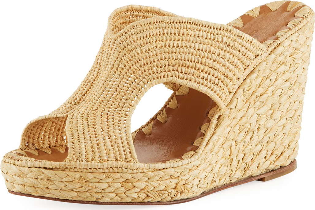 Carrie Forbes Lina Cutout Slide Wedge Sandals