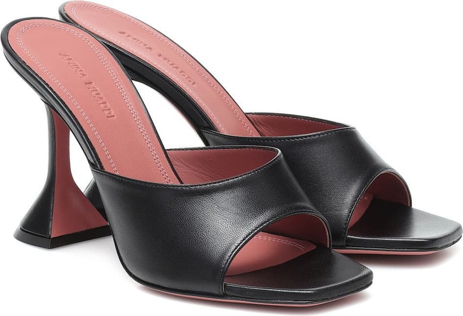 Amina Muaddi Lupita leather sandals