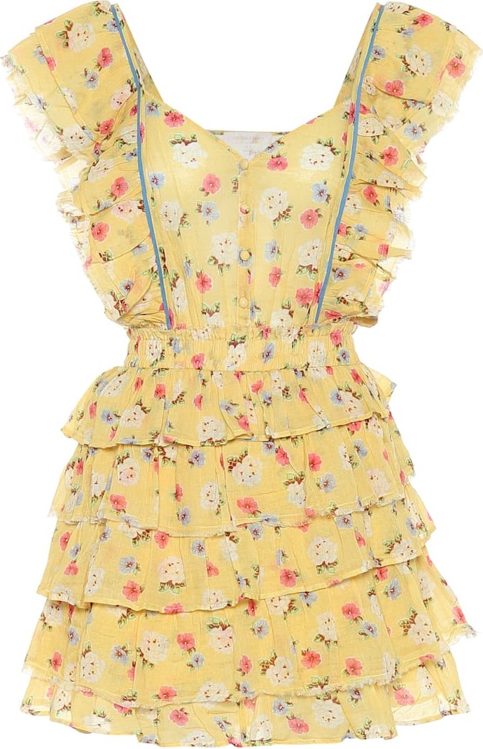 LOVESHACKFANCY Phyllis floral cotton minidress
