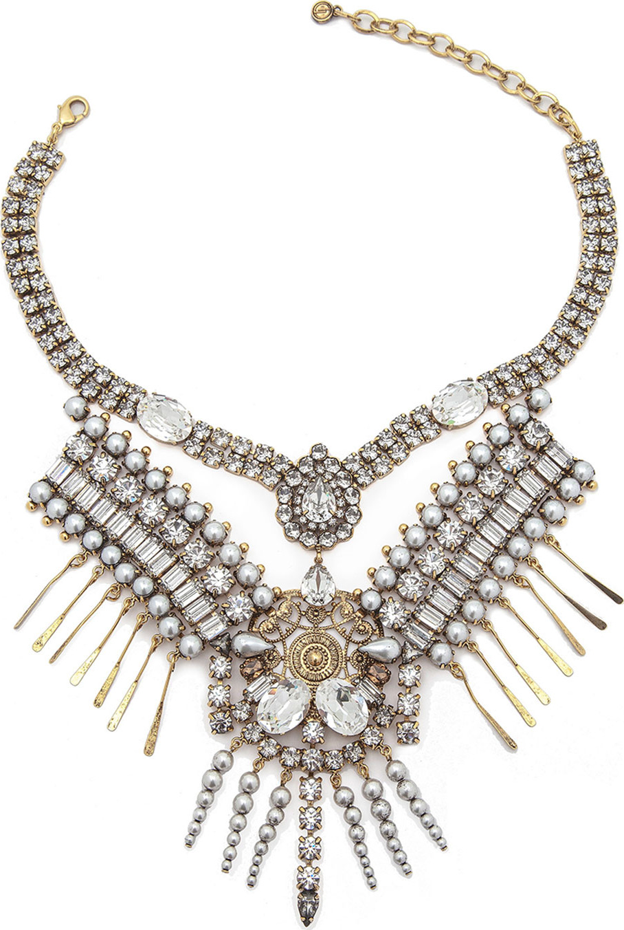 Dylanlex Hunter Statement Necklace w/ Mixed-Cut Crystals