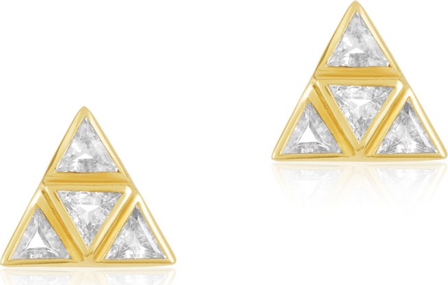 Legend Amrapali Rasayana Pyramid Sapphire Stud Earrings