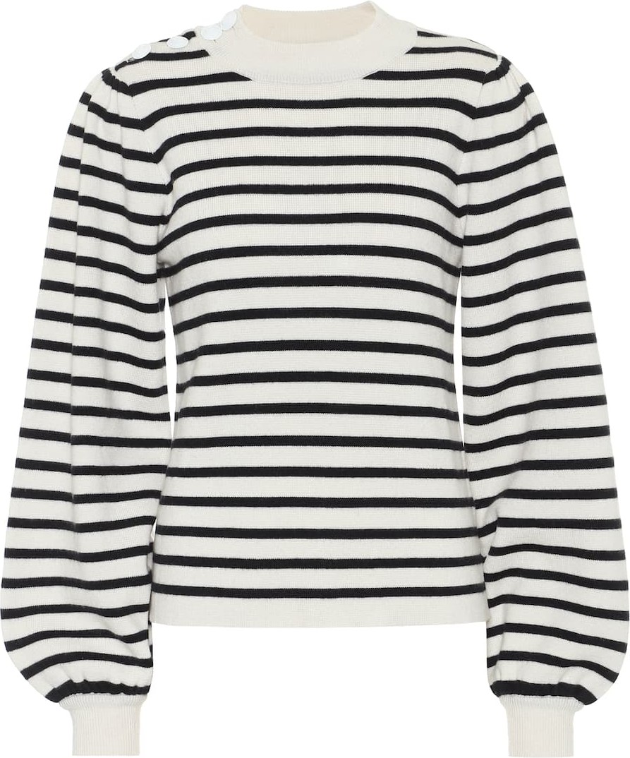 Ganni Wool-blend striped sweater