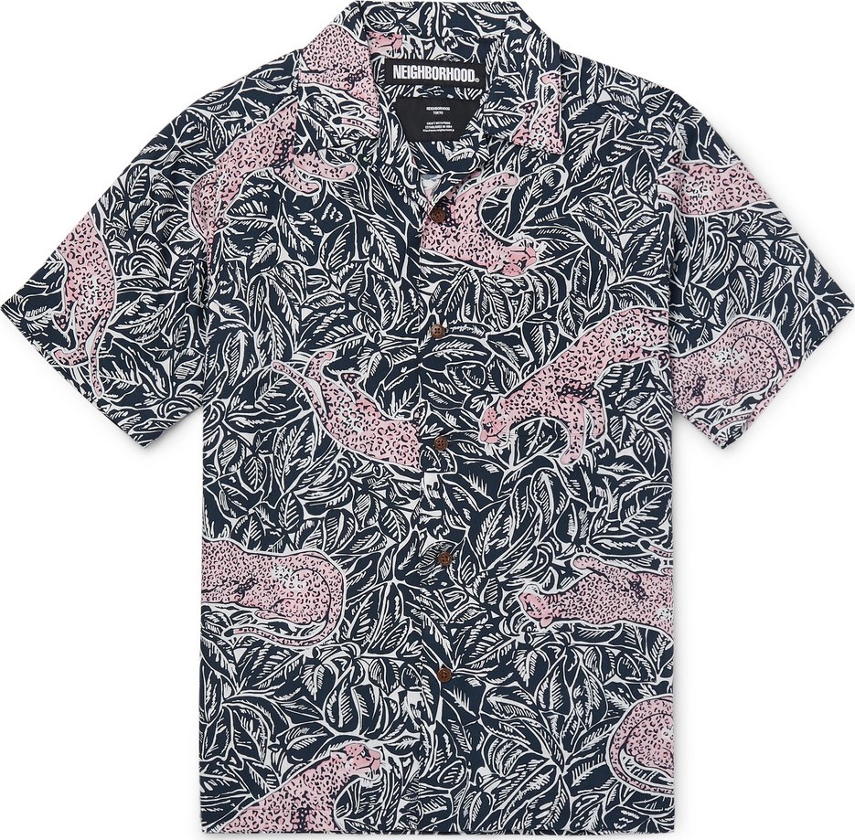 Neighborhood Camp-Collar Printed Lyocell Shirt