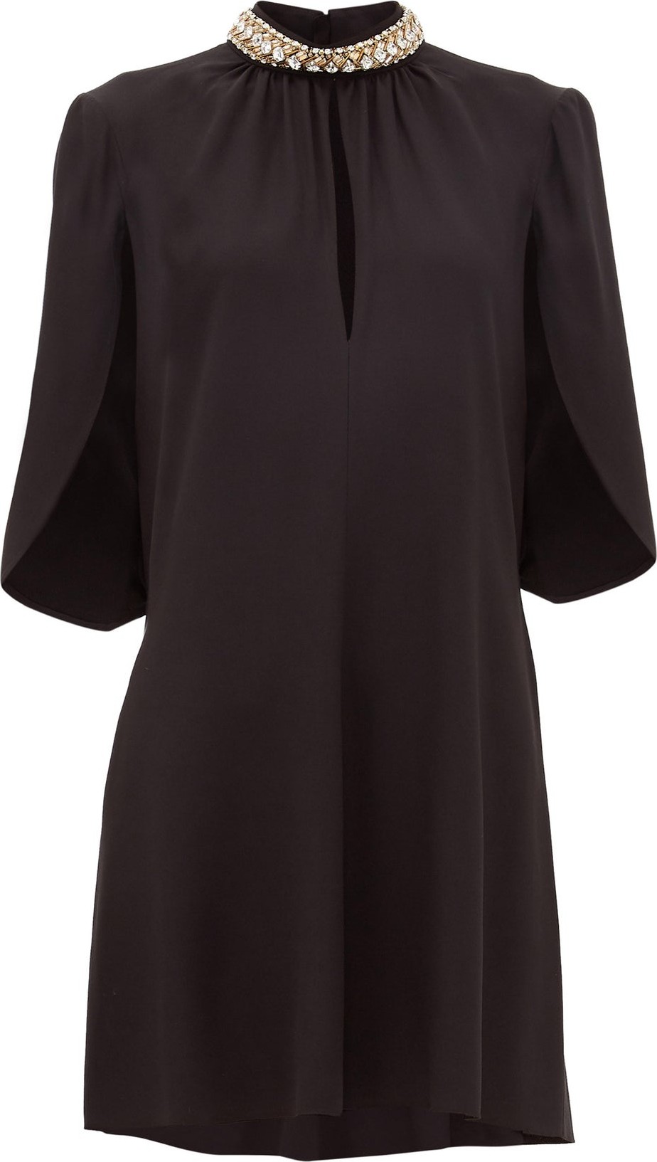 Prada Crystal-embellished crepe dress