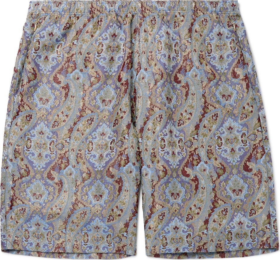 Needles Wide-Leg Paisley Jacquard Shorts