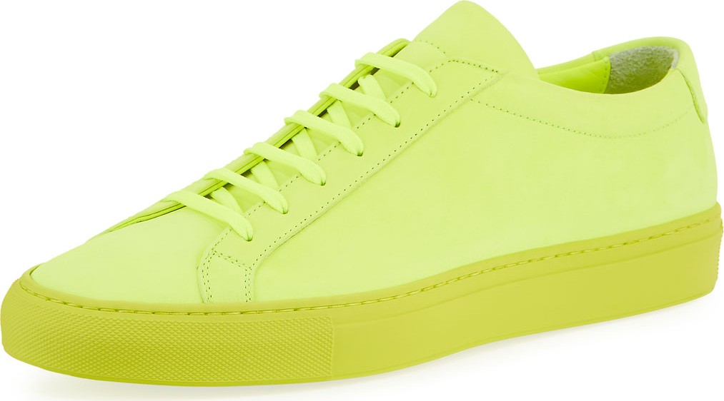 Common Projects Men's Achilles Low Fluo Low-Top Sneakers