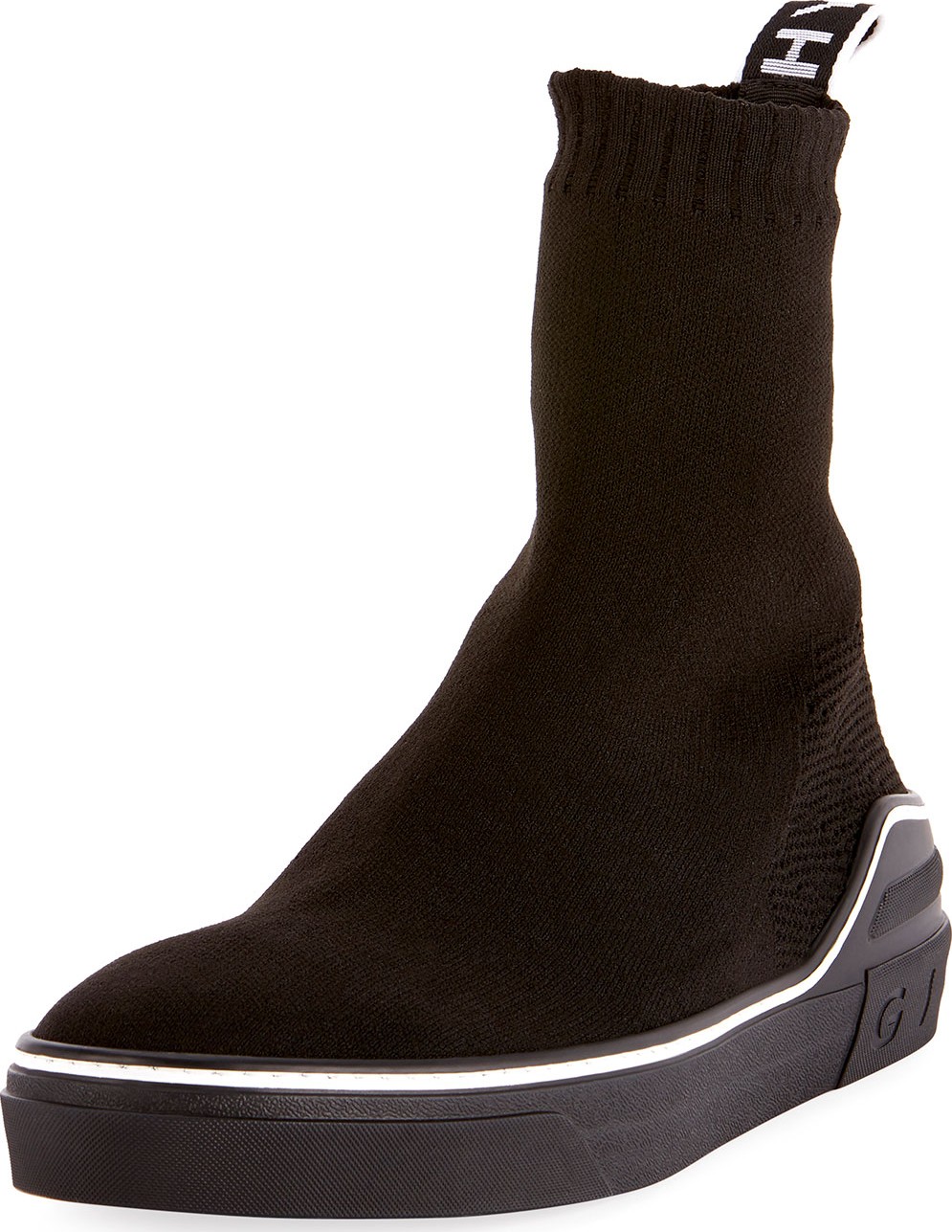 Givenchy Men's George V High-Top Sock Sneakers with Logo
