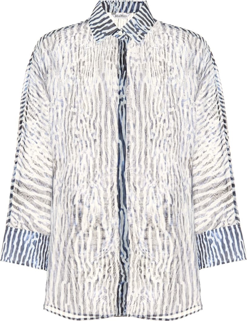 Max Mara Prati printed silk and cotton shirt