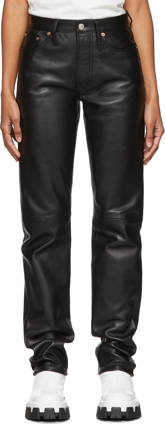 Acne Studios Black Blå Konst Leather 1997 Pants