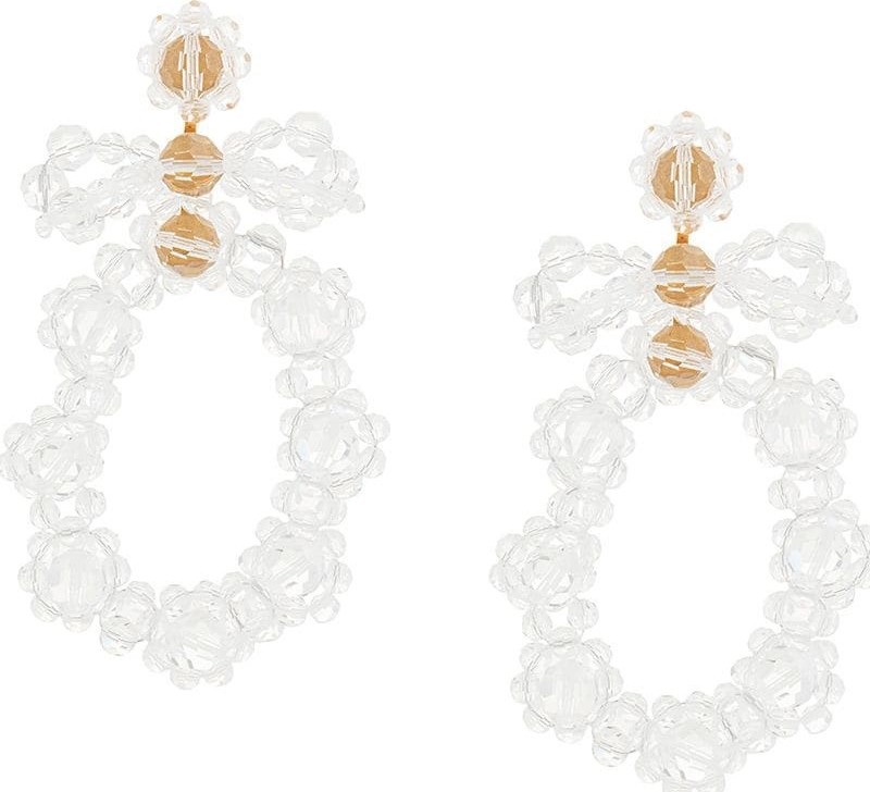 Simone Rocha bow circle drop earrings