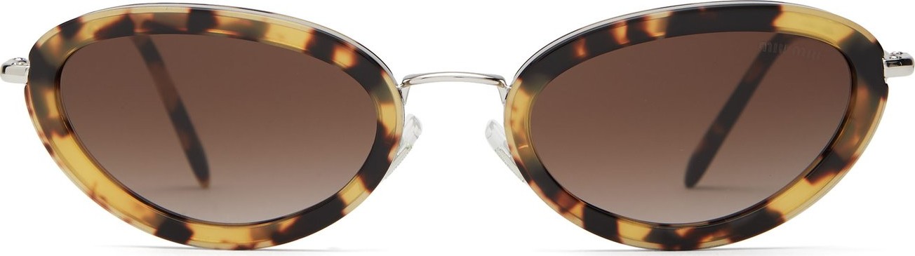 Miu Miu Délice tortoiseshell acetate oval sunglasses