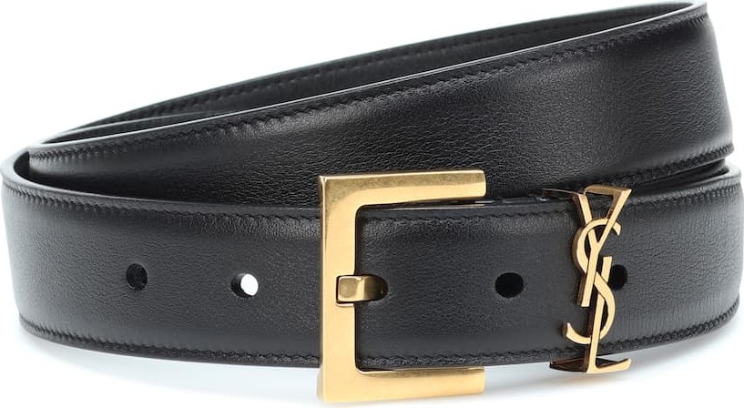 Saint Laurent Monogram leather belt