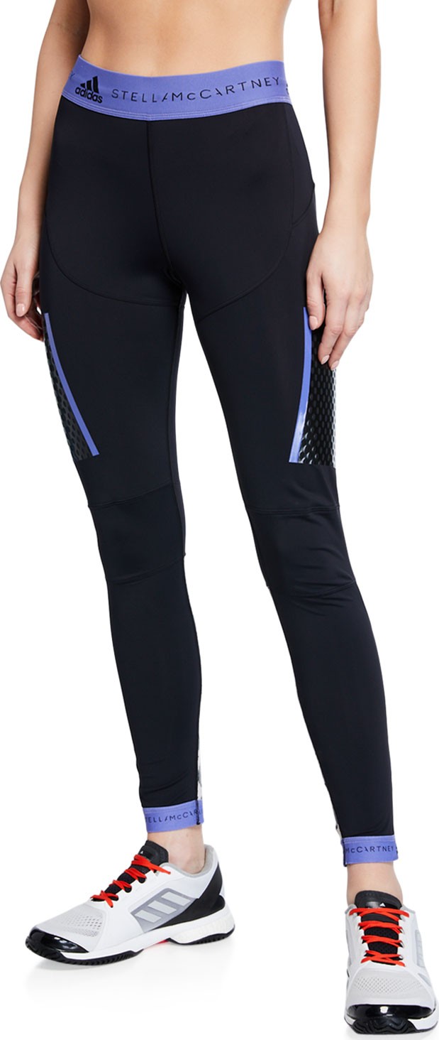 Adidas By Stella McCartney High-Rise Paneled Running Tights