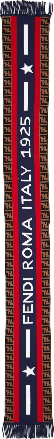Fendi Double F Logo Wool Scarf