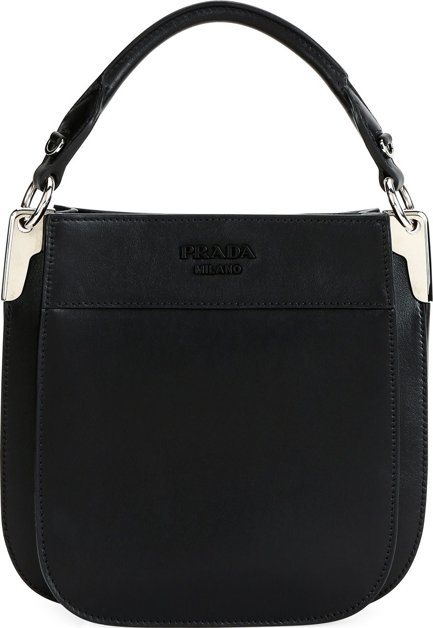 Prada Margit Large City Calf Top-Handle Crossbody Bag