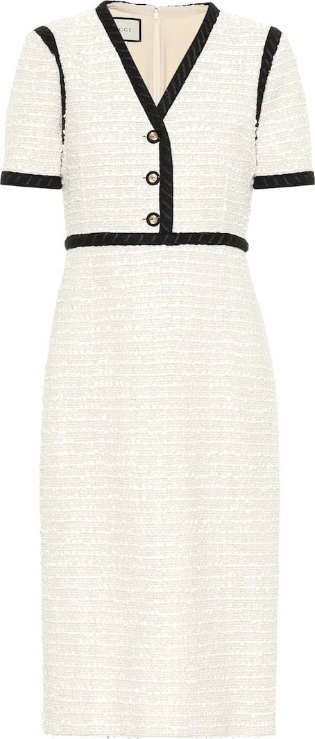 Gucci Cotton tweed midi dress