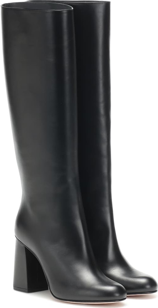 RED Valentino RED (V) leather knee-high boots