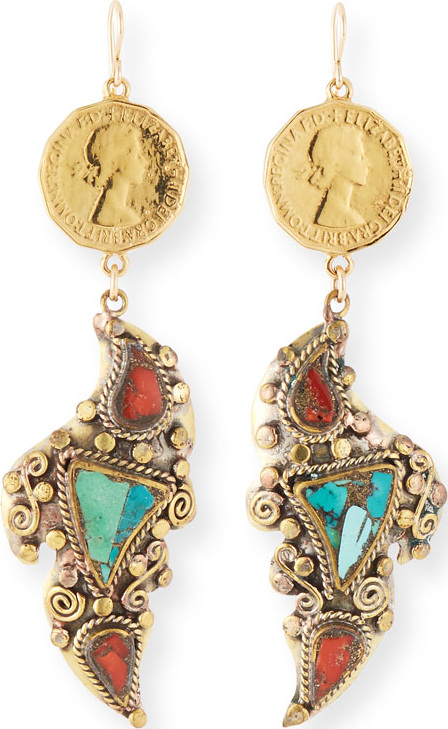 Devon Leigh Coin Dangle Earrings