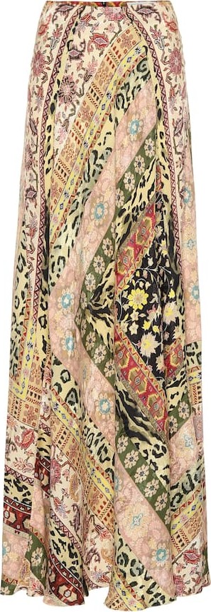 Etro Printed jacquard maxi skirt