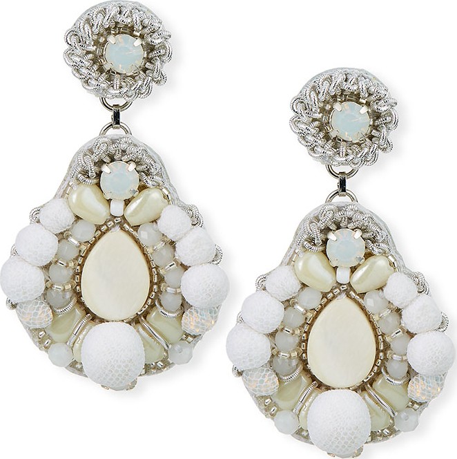 Ranjana Khan Opal & Pearlescent Drop Earrings