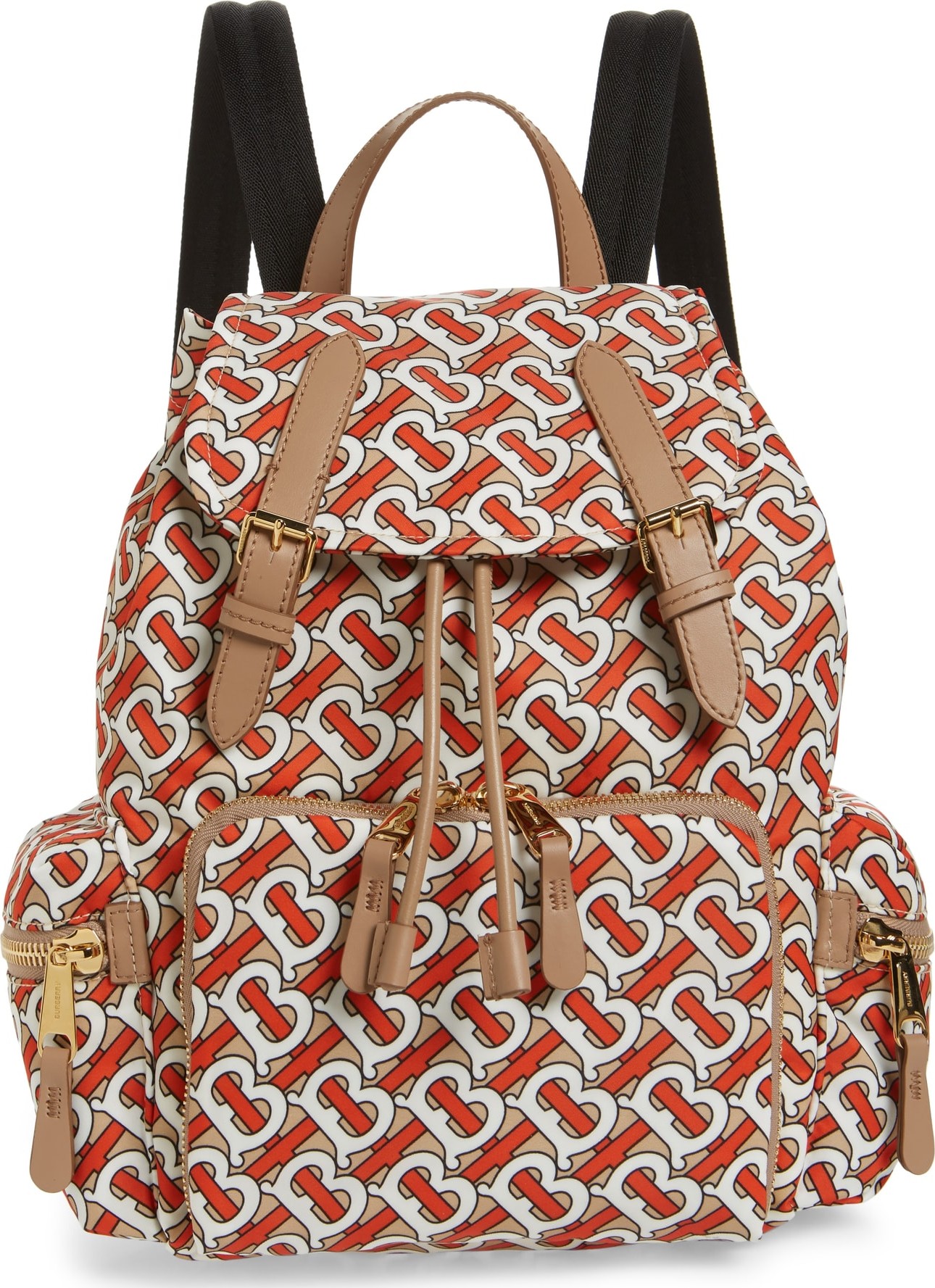 Burberry London England Medium Rucksack Logo Print Nylon Backpack