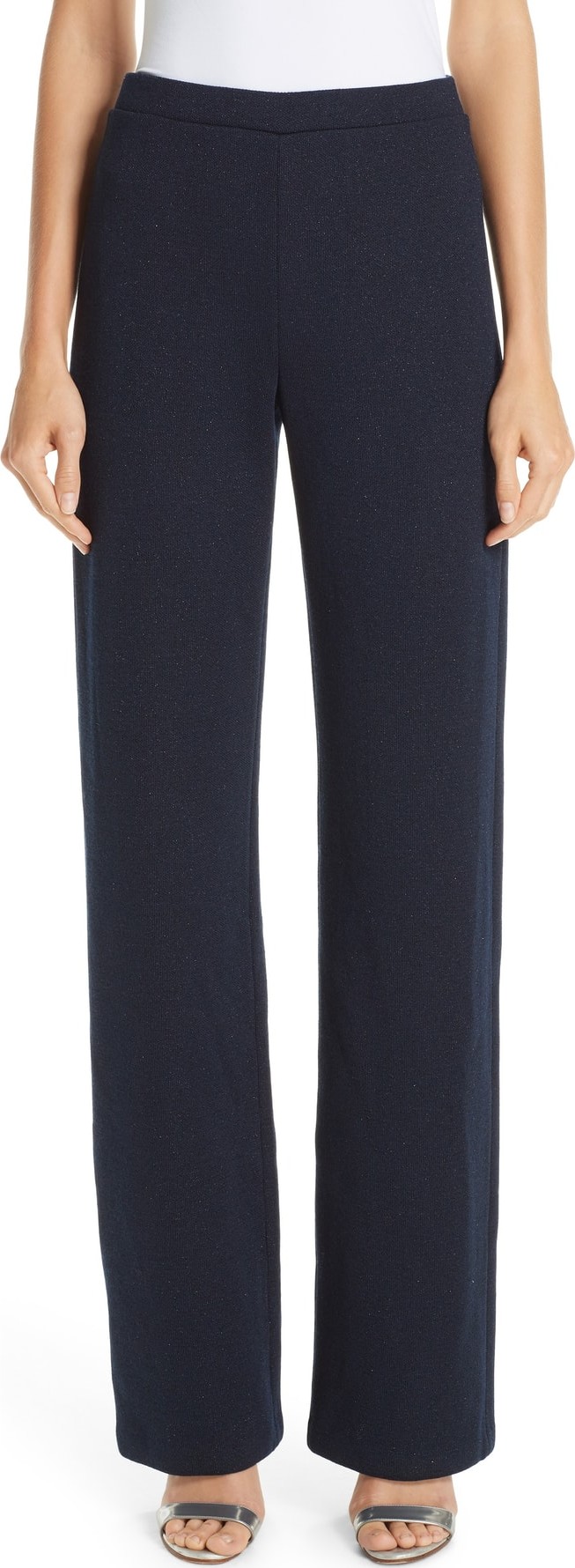 St. John Mod Metallic Knit Pants